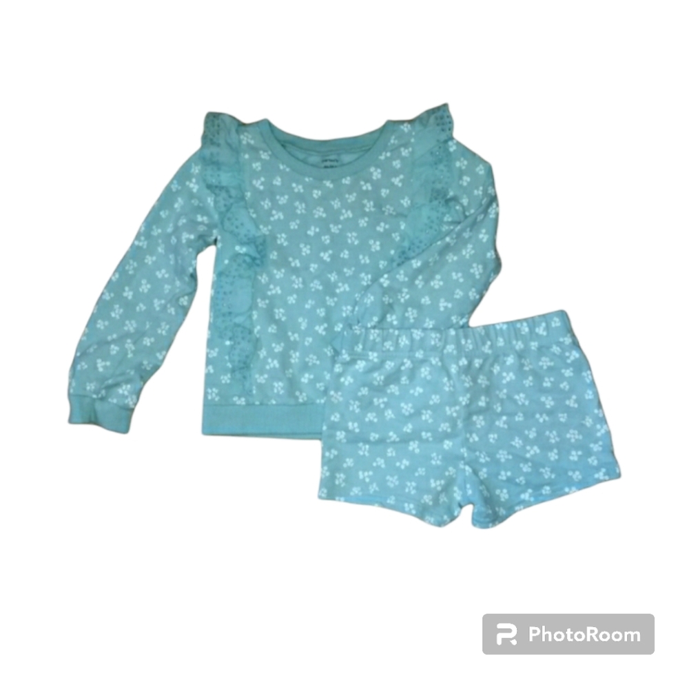 CARTER'S Toddler Girls 2 Pc Summer Sweatshirt Set